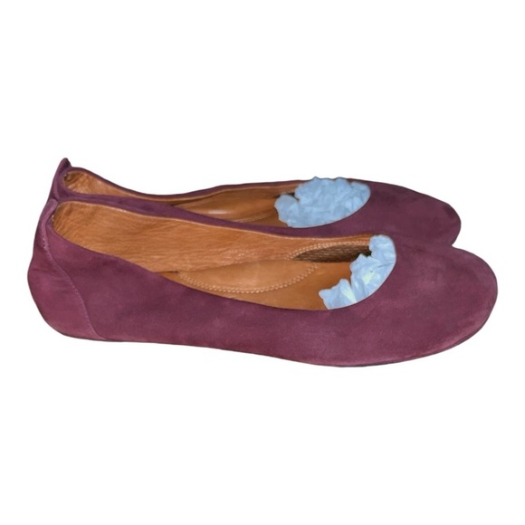 Gentle Souls ballet flats size 9.5 maroon suede burgundy non slip fall comfort - Picture 3 of 8